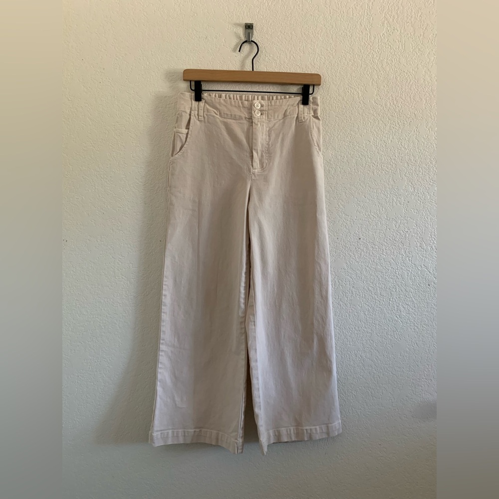 Young fabulous and Broke Cropped Wide Leg Pants Women’s Small Cream Pull On